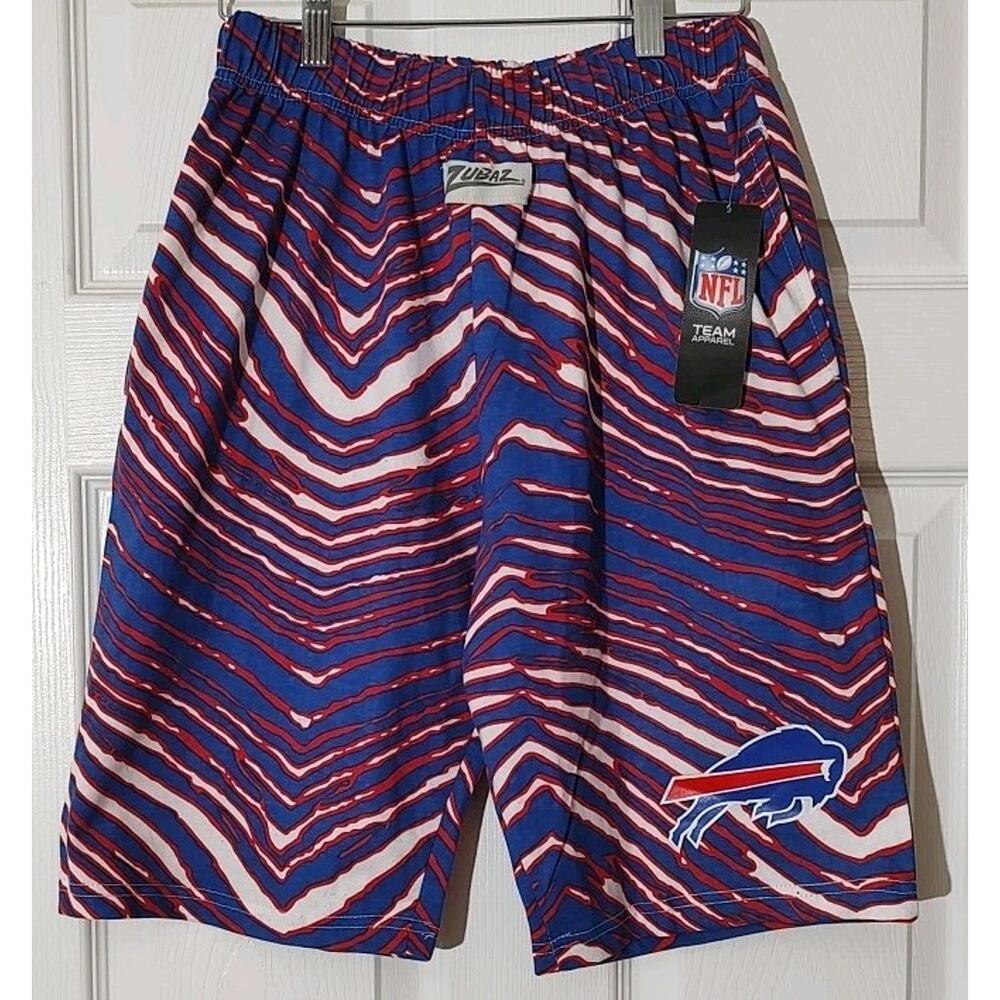 Men's Vintage NFL Buffalo Bills Zubaz Game Day Team Zebra Stripes Shorts - Small - Picture 2 of 5